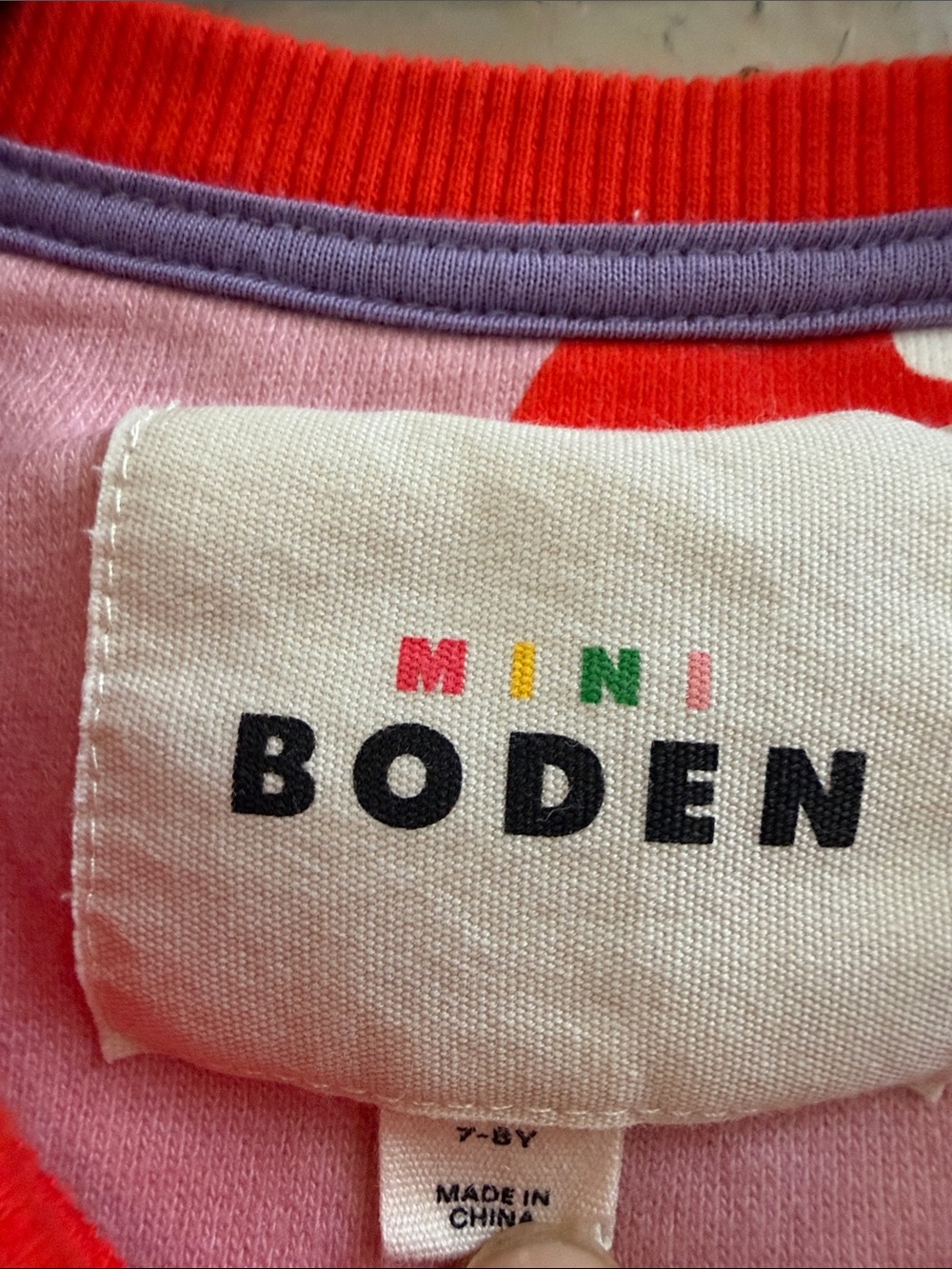 Mini Boden pink mushroom sweatshirt dress - Picture 8 of 8